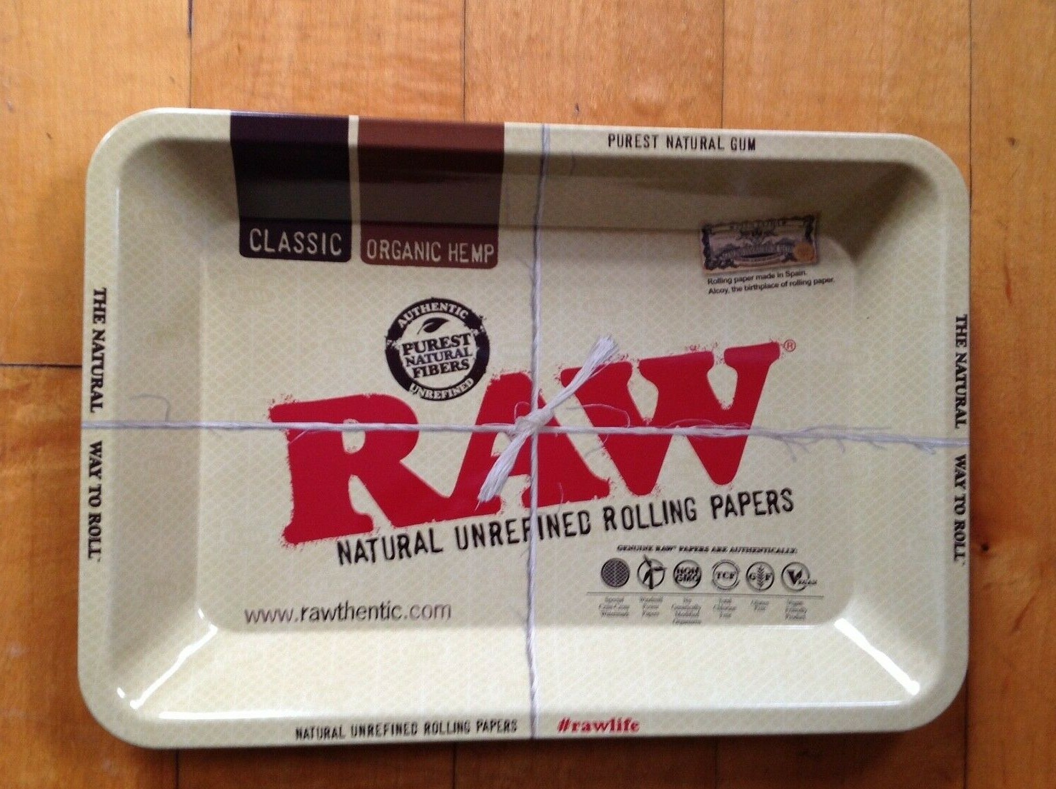 RAW "MINI" Rolling TRAY Vintage Style Metal Small Rolling Tray 7 x 5 Authentic