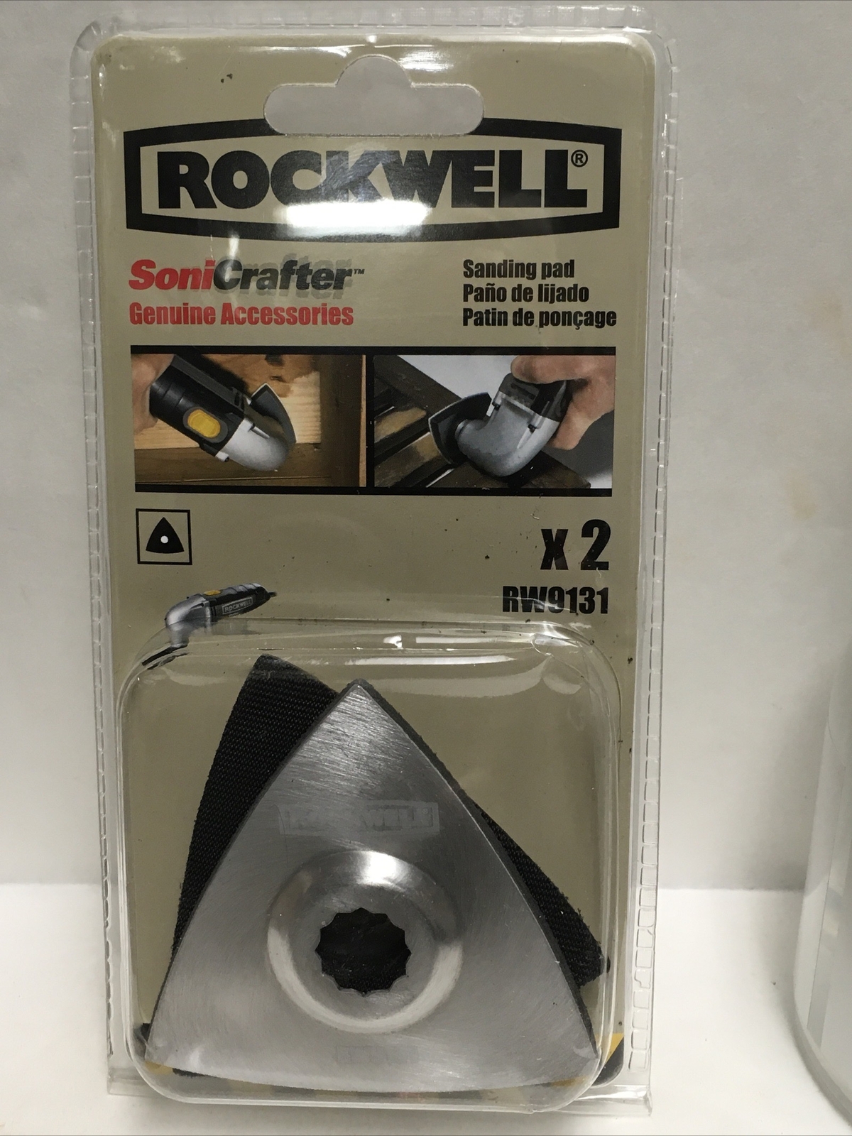 Rockwell RW9131 Sonicrafter Sanding Pad Set, Thin, 2-Piece per Pack nip