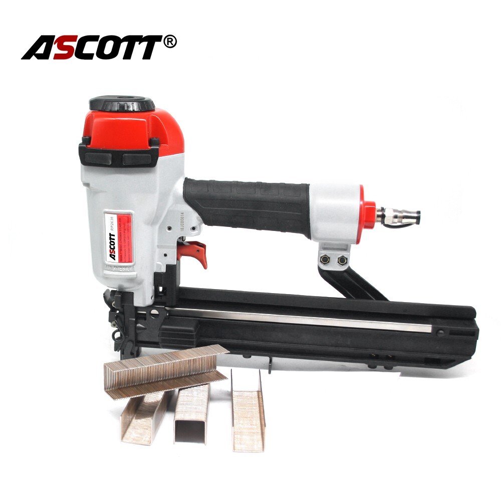 16GA Pneumatic Roofing Nailer 1" Wide Crown Stapler 0.75" -1.5" Staples Air Tool