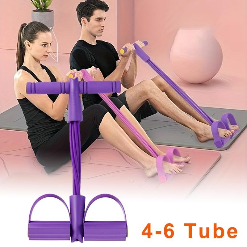 4-level Resistance Band Tensioner with Non-slip Handles - Home Fitness Equipment