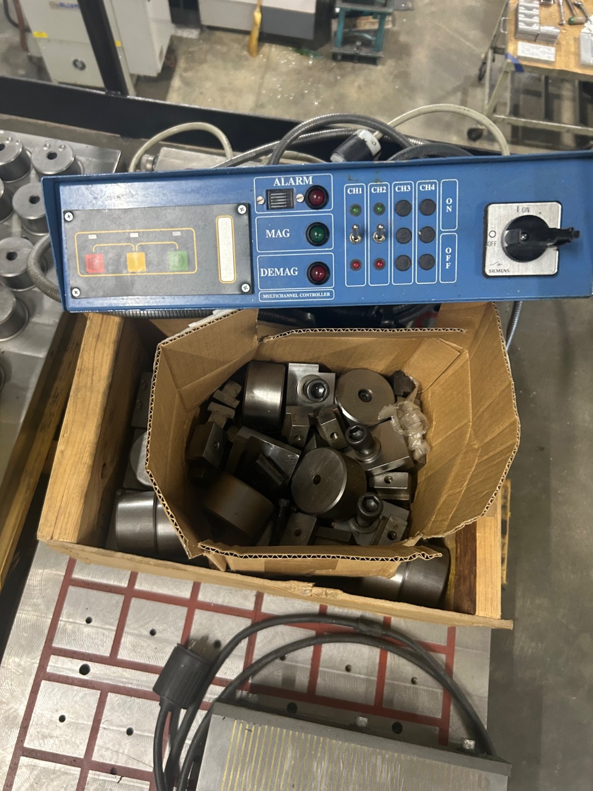Tecnomagnete magnetic machine chucks —one lot for both systems