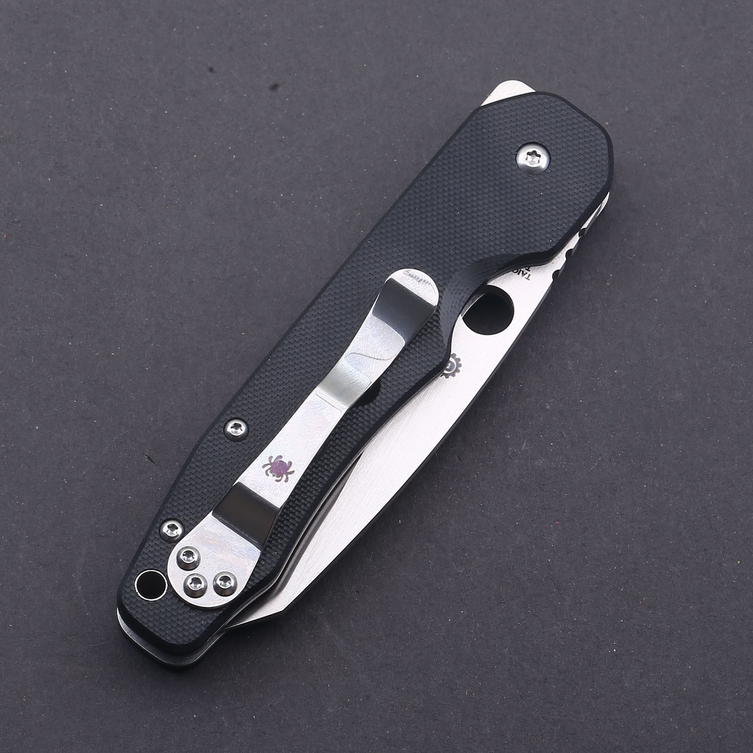 Black G10 Handle Survival Tactical Folding Pocket Knife Bottom Lock Messer Edc