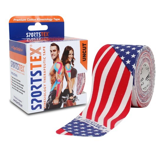 Sports Tex "Kinesiology Tape", 5cm X 5M, [US FLAG] Single Roll - FREE SHIPPING