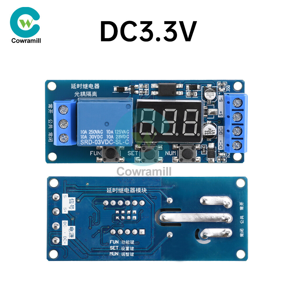 LED Time Relay Module Multi-function Digital Display Delay Start Relay Switch