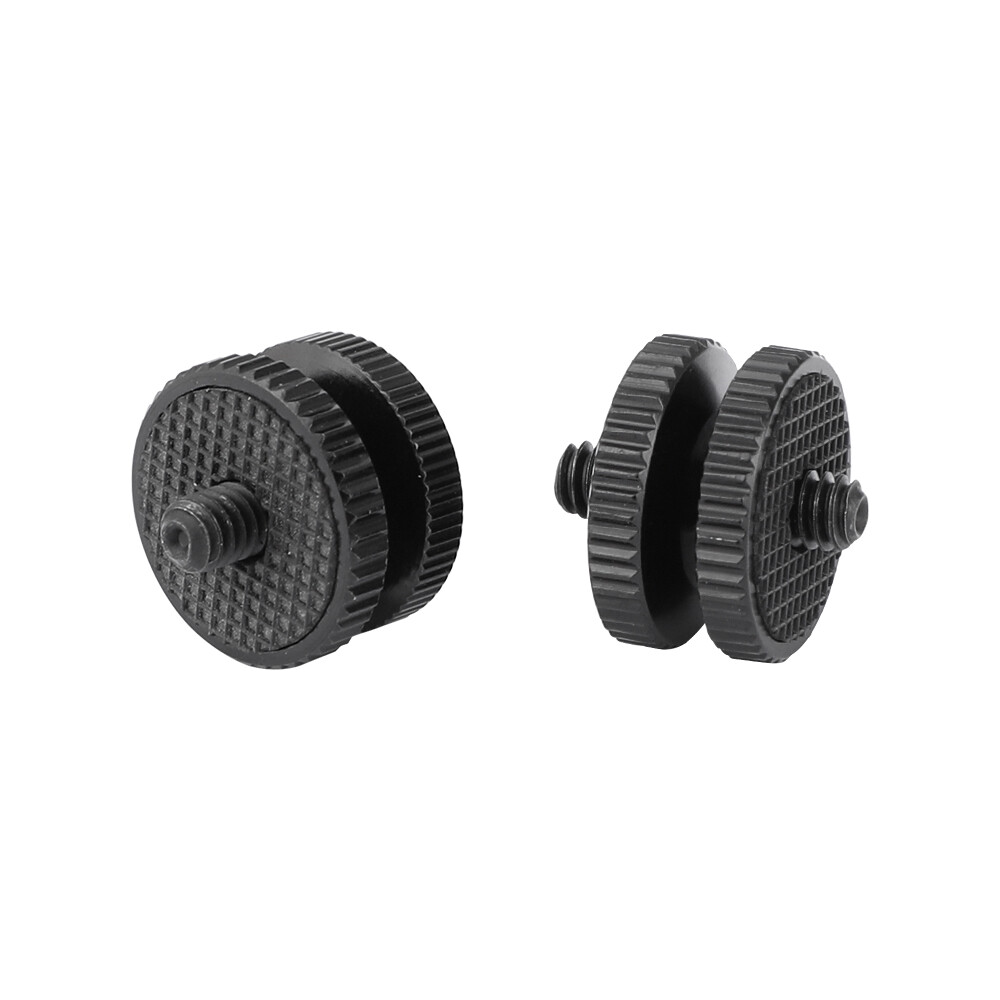 CAMVATE 2 Pieces Aluminum 1/4"-20 Male Thread Screw Double End