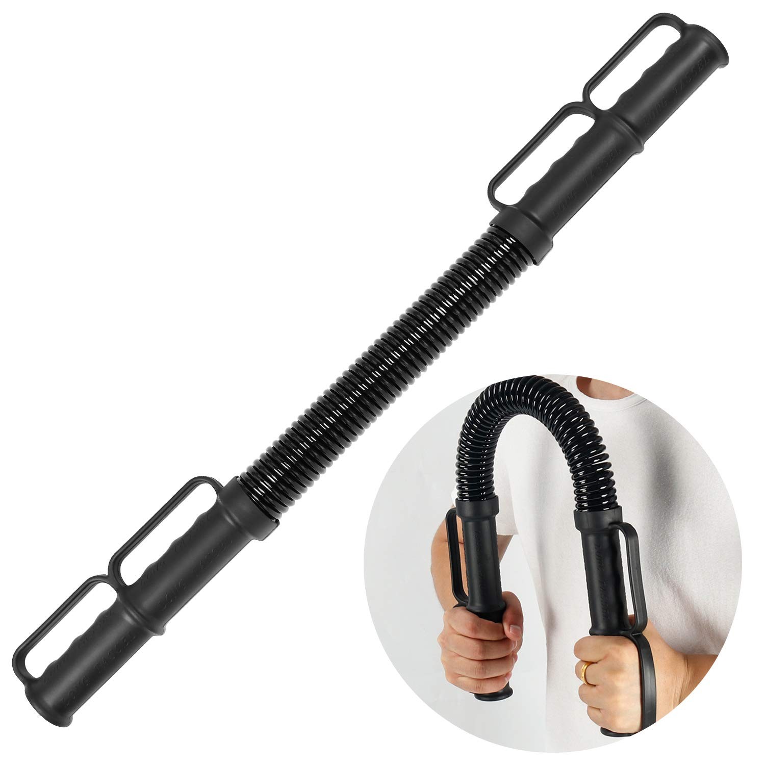 Power Twister Bar Exerciser Workout Adjustable Chest Expander  66/88/110lb