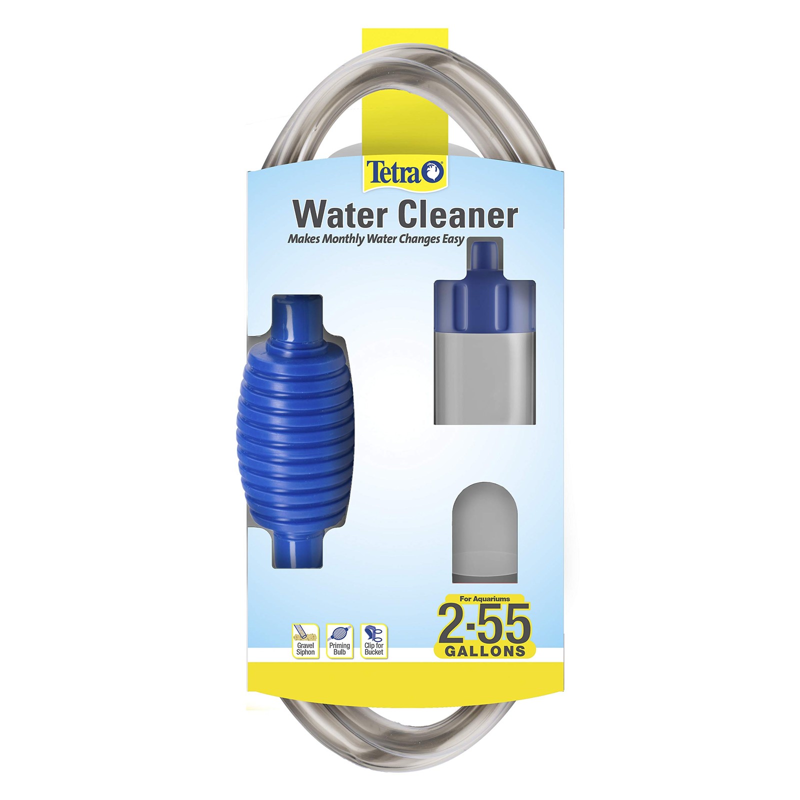 Tetra Water Cleaner Gravel Siphon for Aquariums, Easily Clean 2-55 Gallons