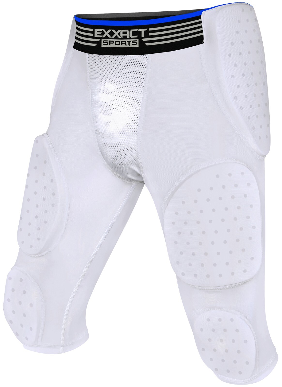 Exxact Sports Battle 7 Pad Youth Football Girdle for Boys with Cup Pocket