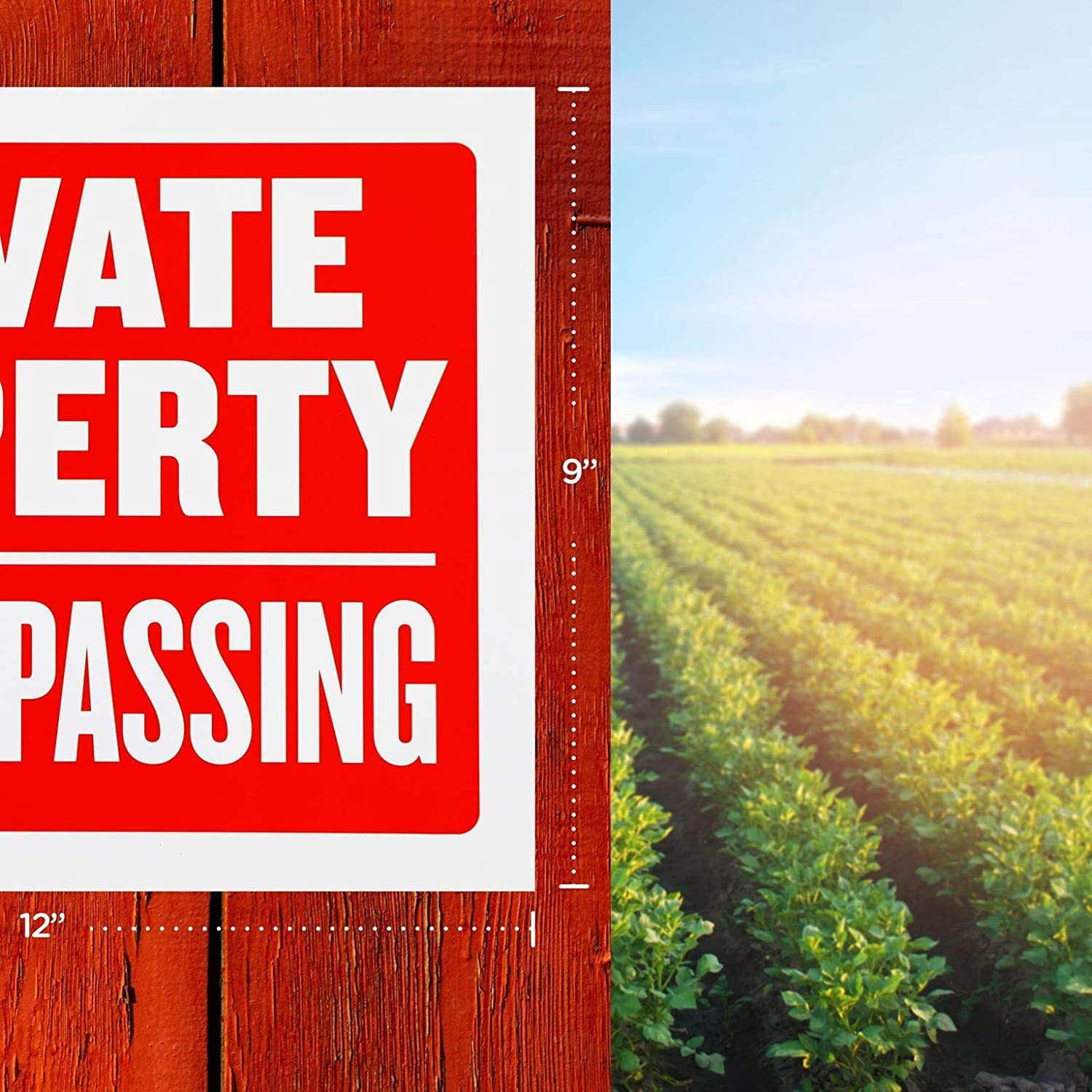 4 Pack Private Property No Trespassing Signs 9x12 Weatherp. Outdoor Warning Sign