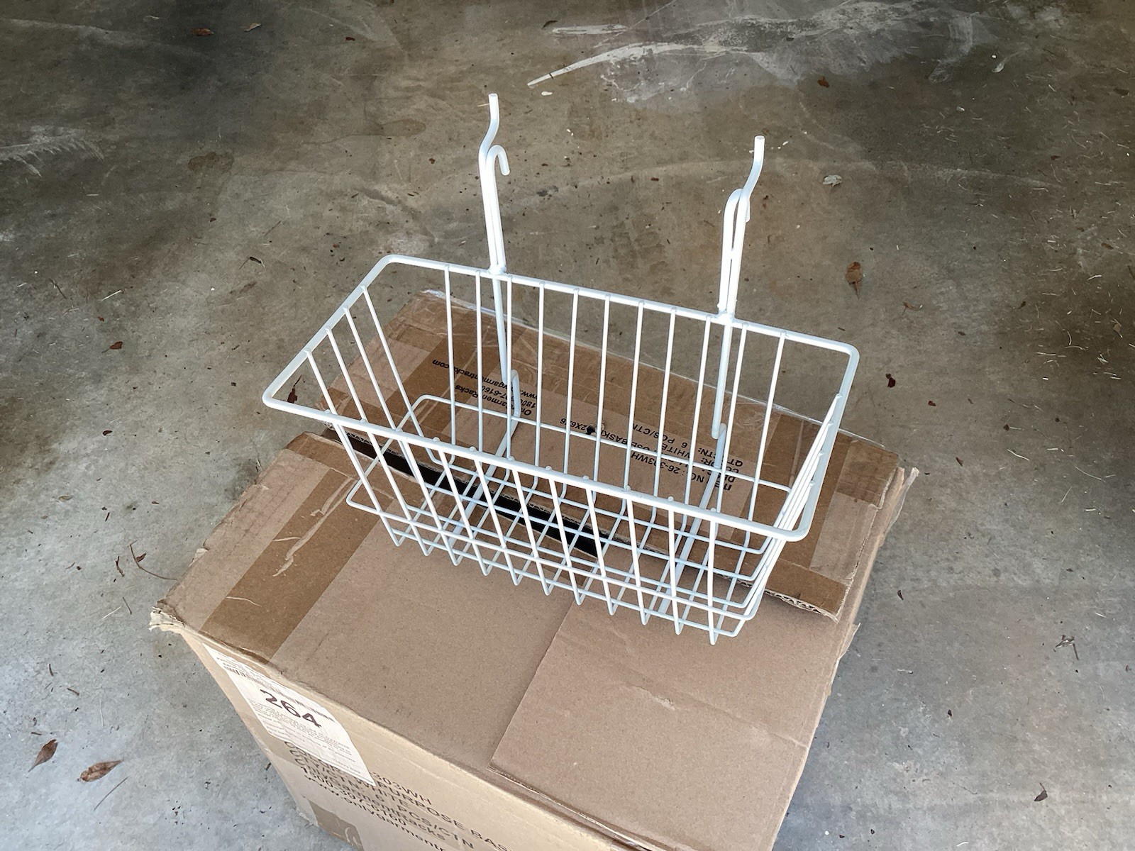 Only Hangers Slatwall Gridwall Basket 12" Long x 6" Deep x 6" High White 6pk