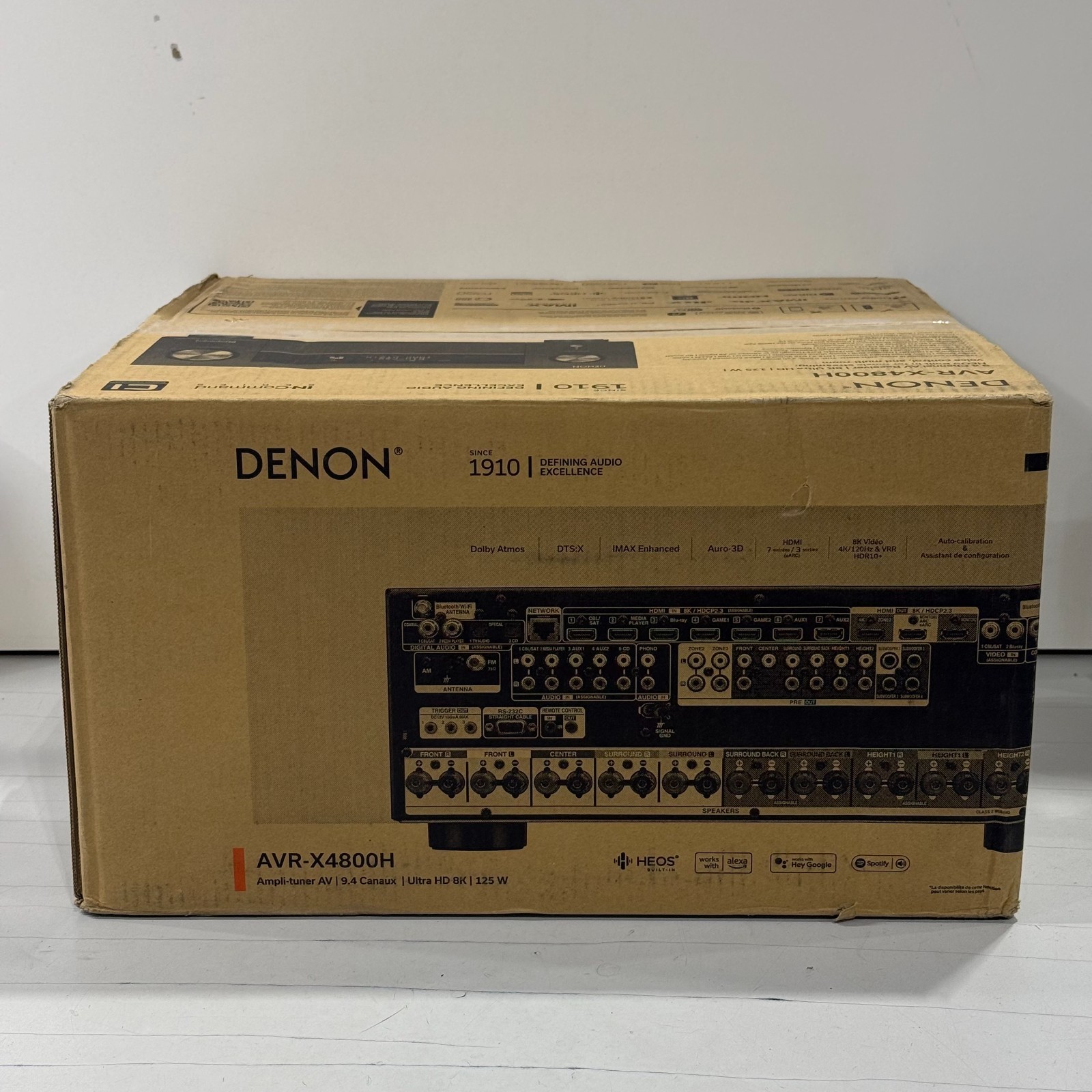 Denon AVR-X4800H 9.4-Ch Receiver, 8K UHD Home Theater Stereo Receiver