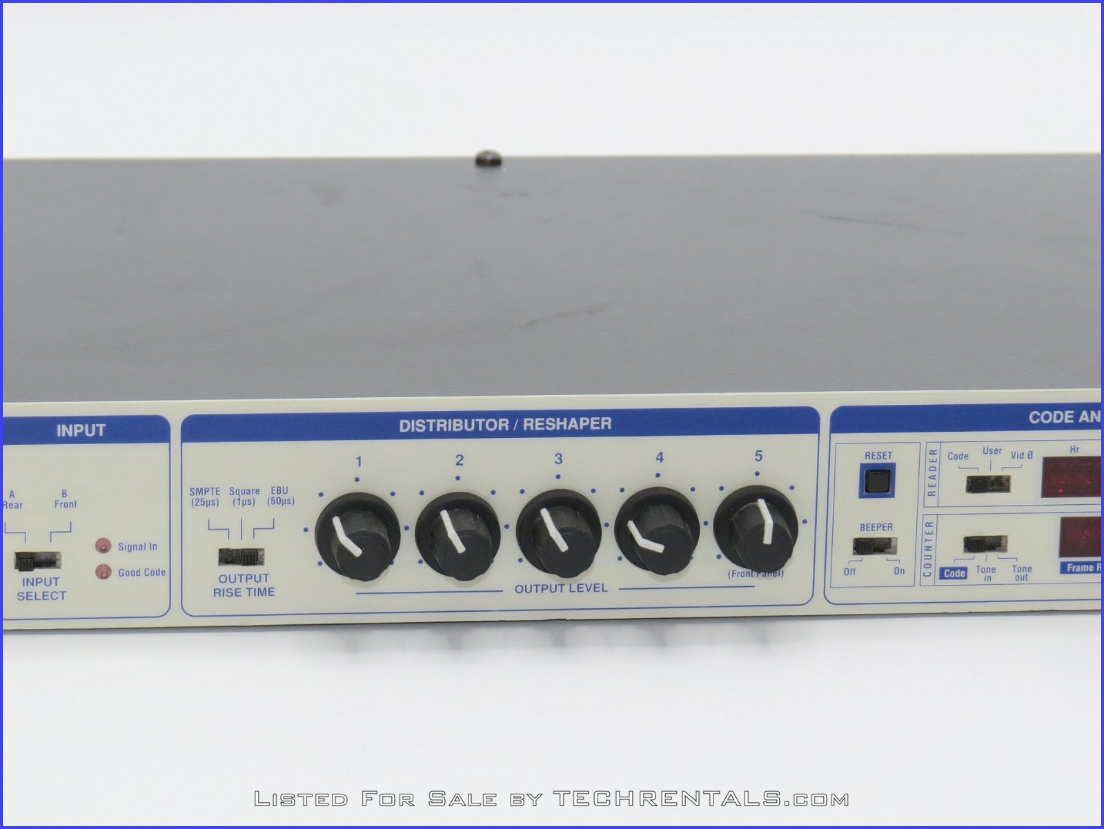 BRAINSTORM ELECTRONICS SR-15+ TIME CODE DISTRIPALYZER + PREWIRED XLR RACK PANEL!