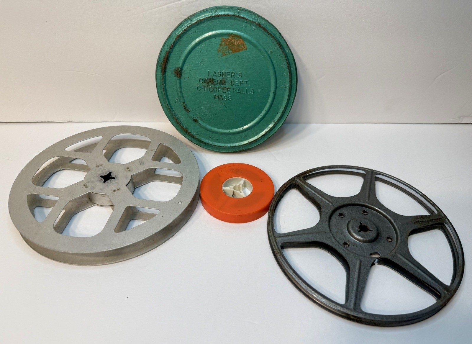 Lot of Vintage Movie Reels -  Compco Film Reel, Sears, Keystone, Lashers Made US