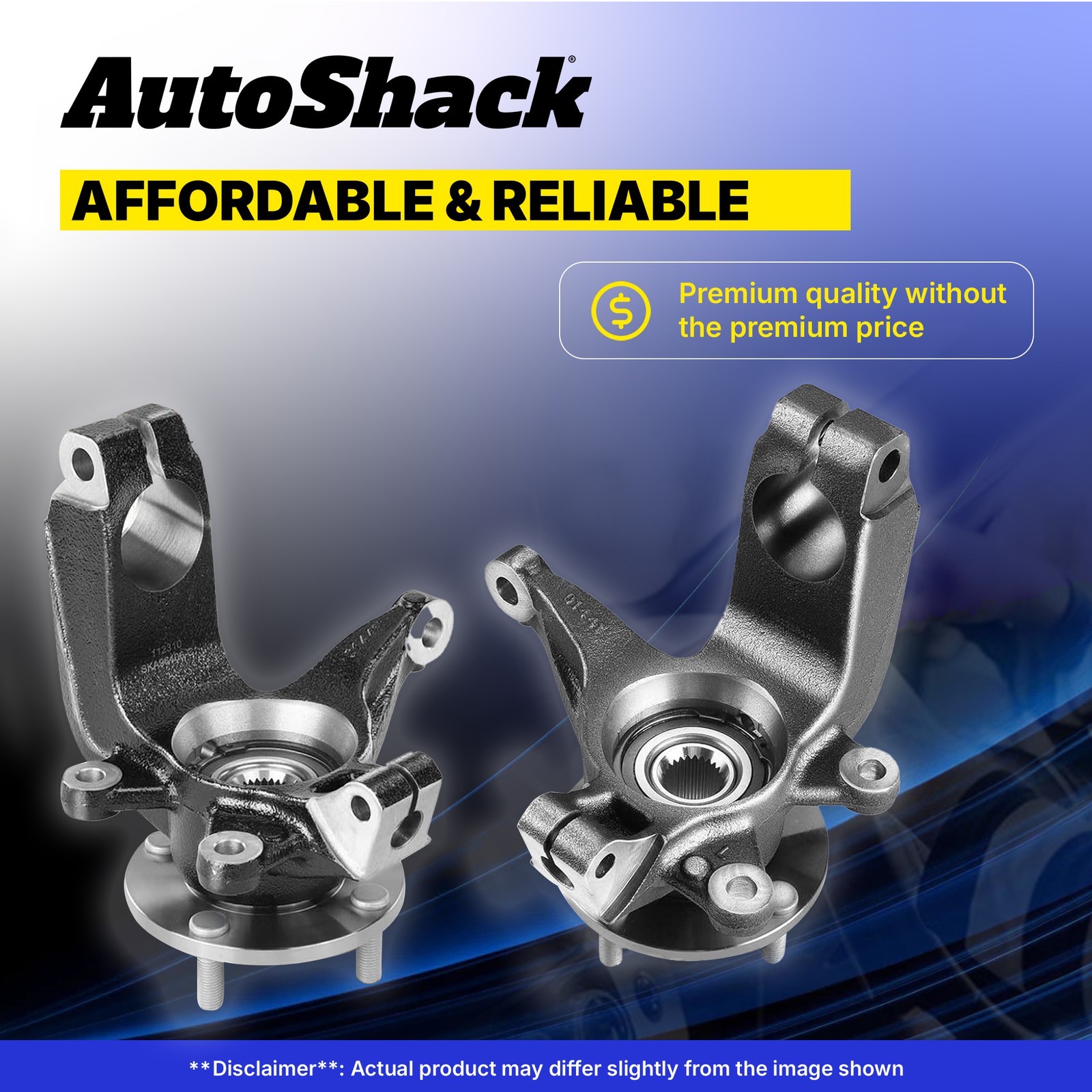 Front Loaded Steering Knuckles for Ford, Transit Connect 2010-2013, FWD L4 2.0L