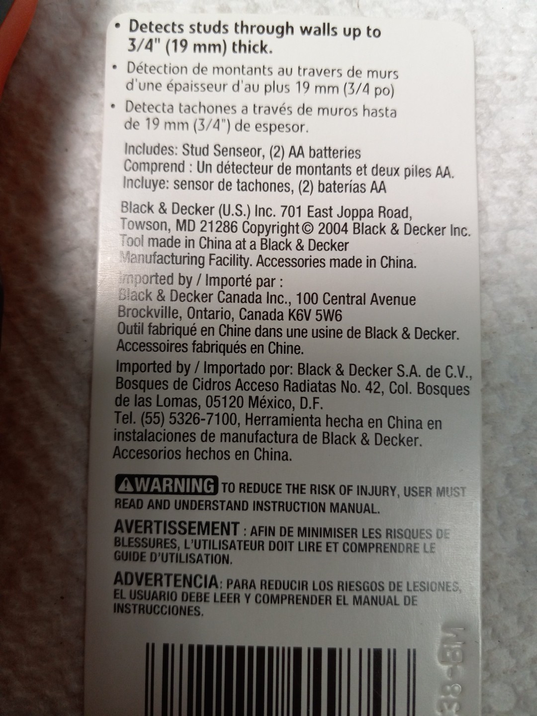 Black & Decker Stud Sensor SF100