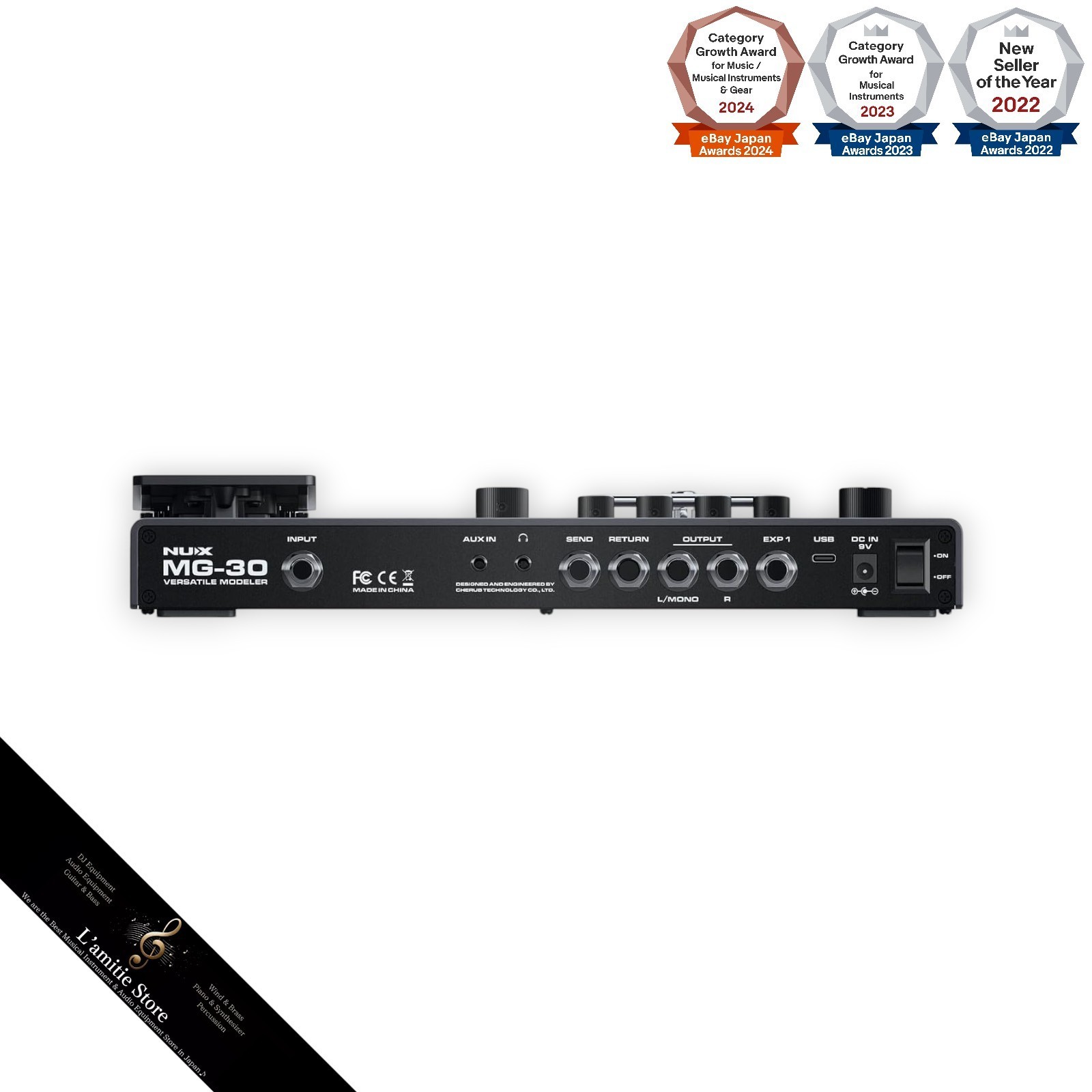 NUX MG-30 Versatile Modeler Multi Effects Micro Guitar Pedal Processor MG30 JP