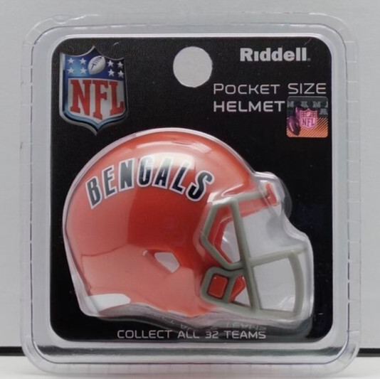Cincinnati Bengals NEW 2025 RIDDELL pocket pro helmet in package 1968-1979