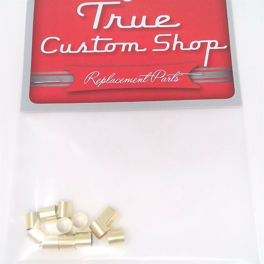 True Custom Shop® Brass Split Potentiometer to Solid Shaft Adapter Bushings 12pk
