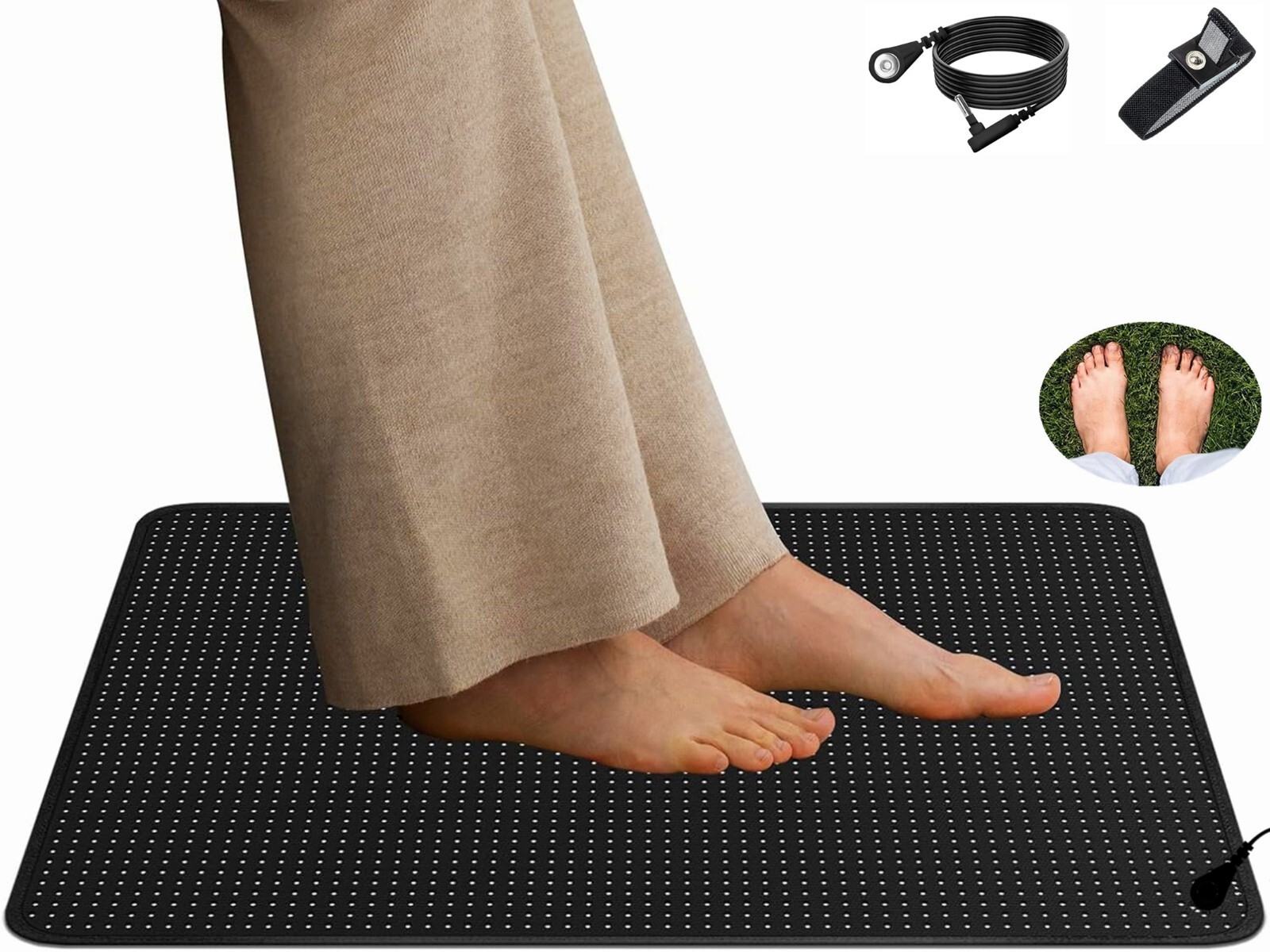 Grounding Mat, Earth Carbon Mat for Sleep,Conductive Mat for Energy, Pain Relief
