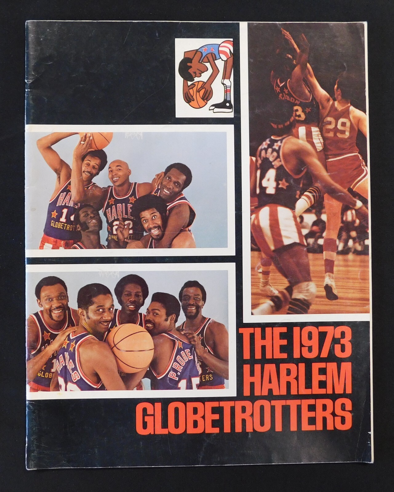 Harlem Globetrotters 1973 Program - Curly Neal, Showboat Hall, Joe Cunningham