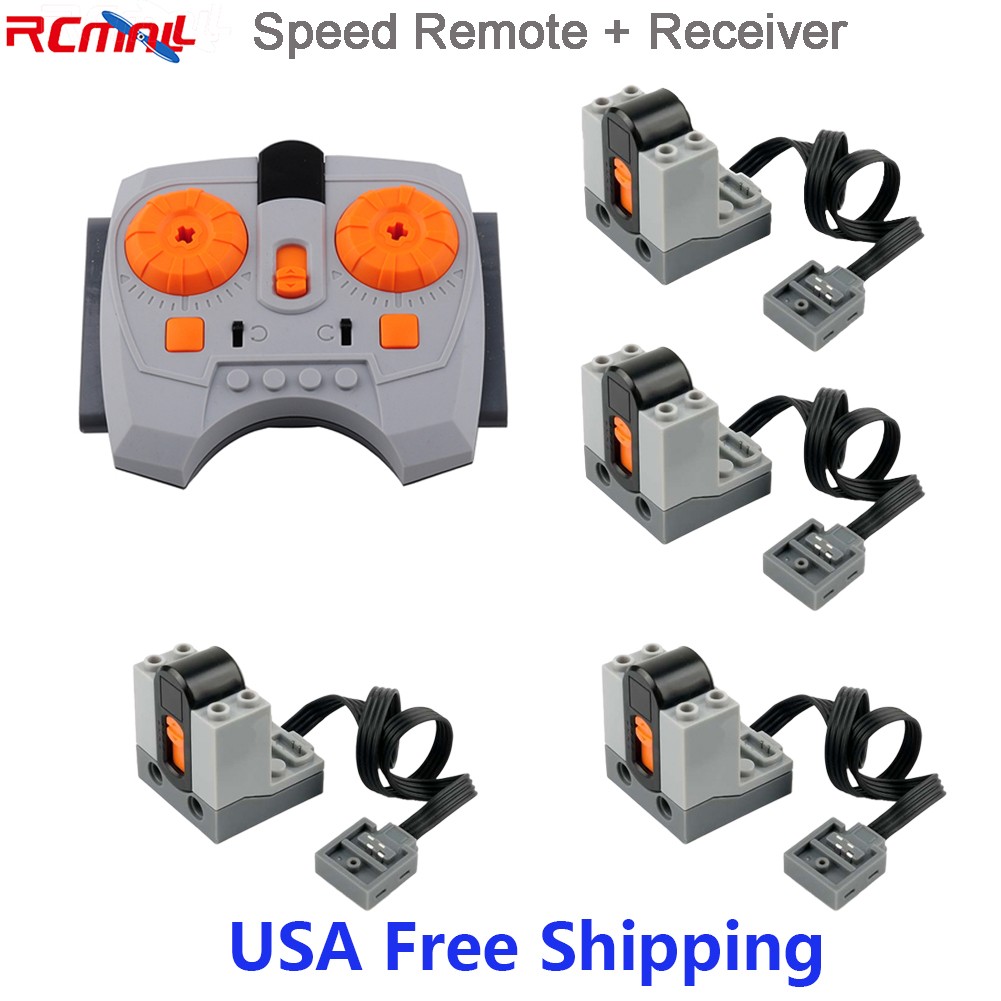 1pcs Remote Controller + 4pcs Receiver MOC Power Function Building Block USA