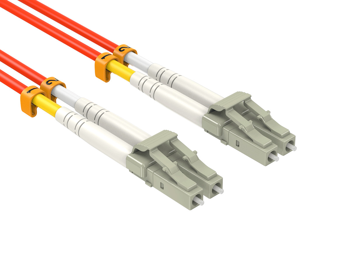 OM2 LC/LC Duplex 50/125 Multimode Fiber Optic Cable - 1/2/3/5/10/15m