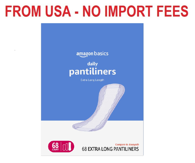 Amazon Basics Daily Pantiliner, Extra Long Length, Thin Feminine Pads for Women,