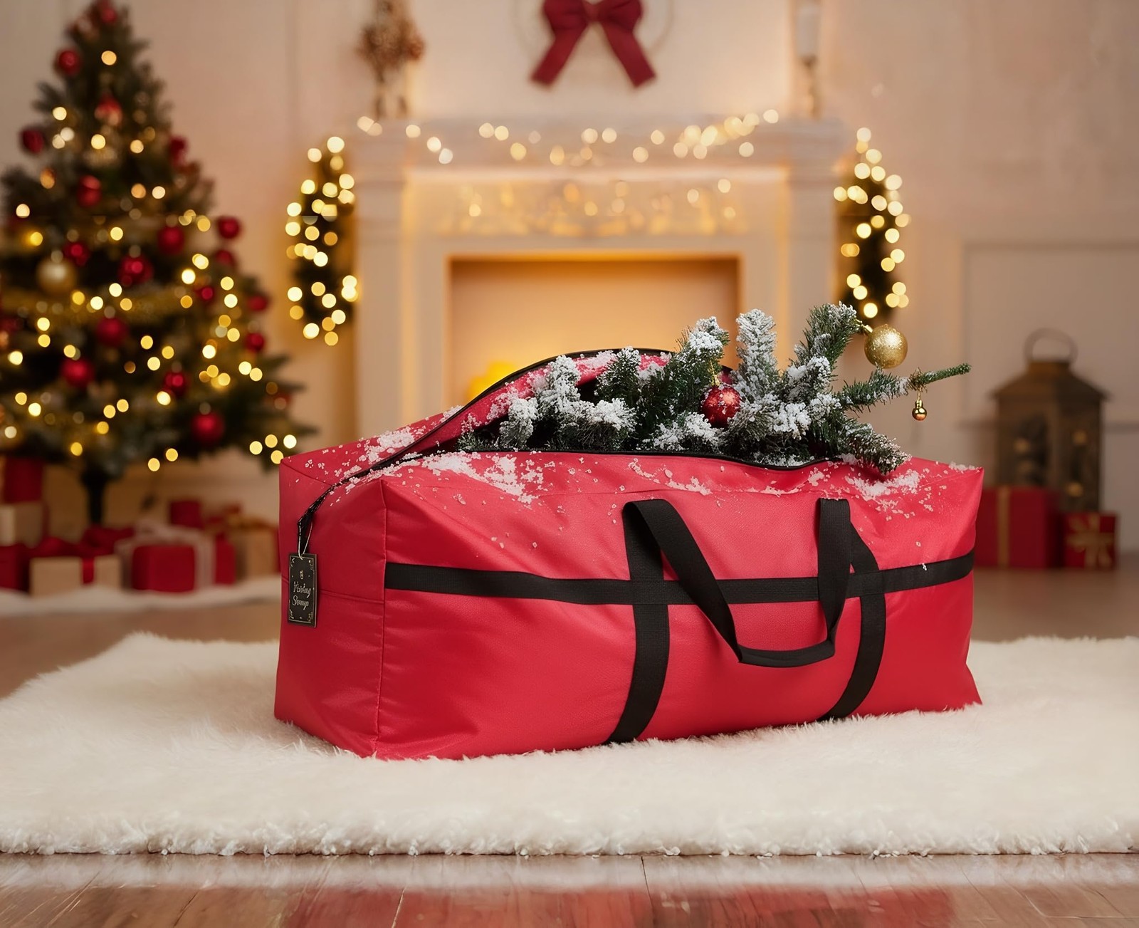 HaoHakka Extra Large Foldable Duffle Bag for Travel Storage - Red
