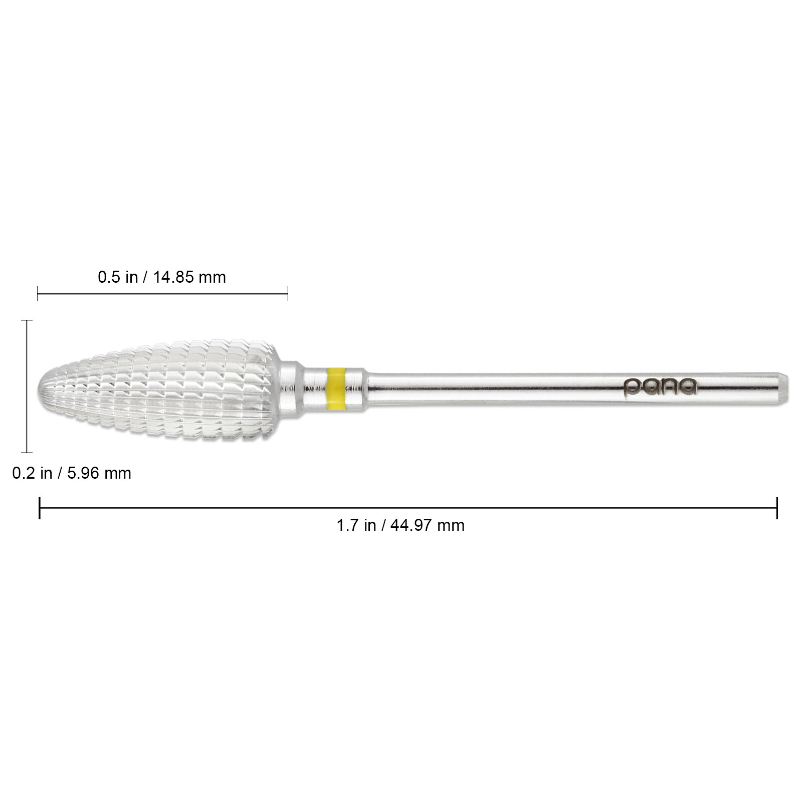 Professional Silver Large Cone Carbide Nail Drill Bit Extra Fine Grit