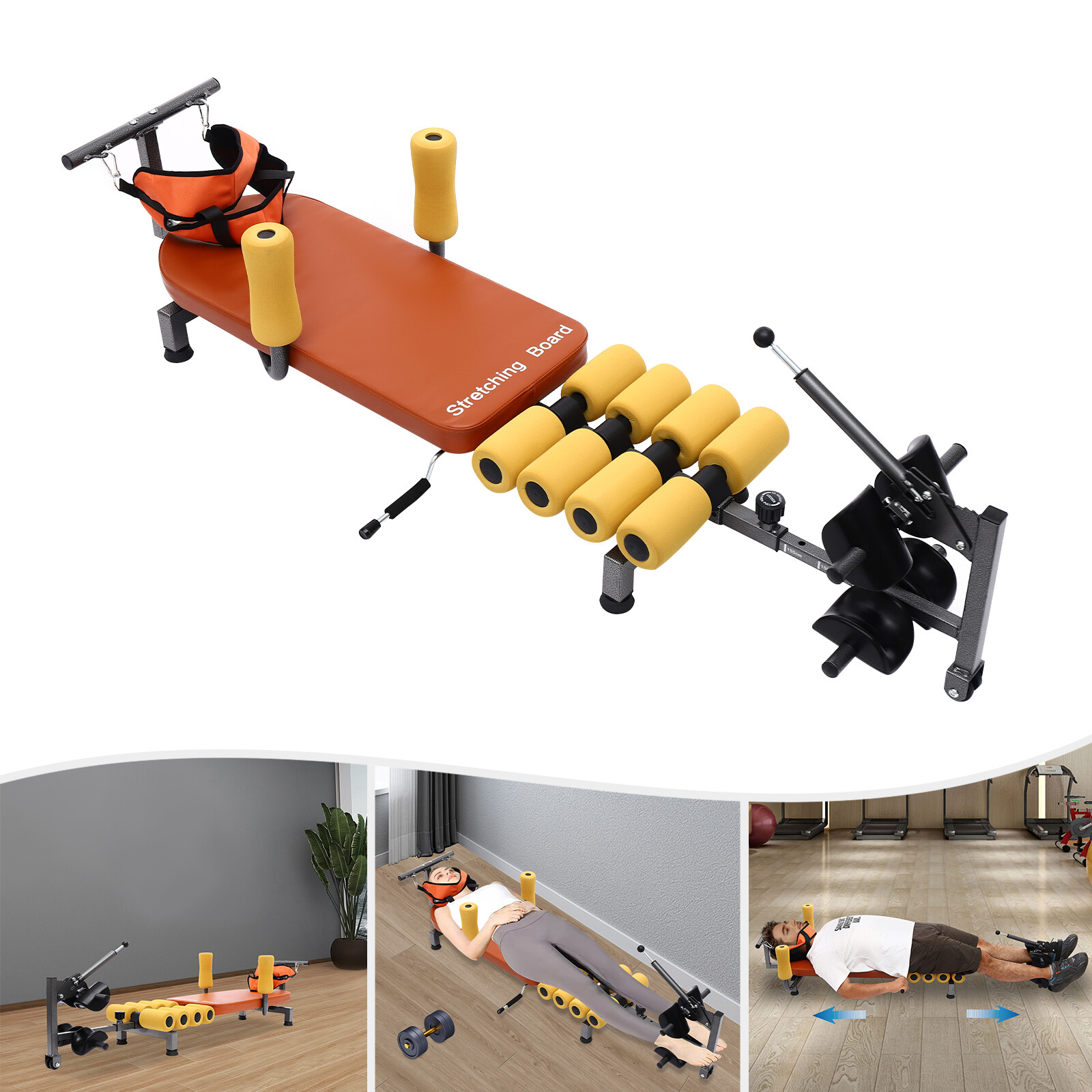 Traction Table Back Stretcher Back Stretch Bench Back&Neck Relie Cervical Spine