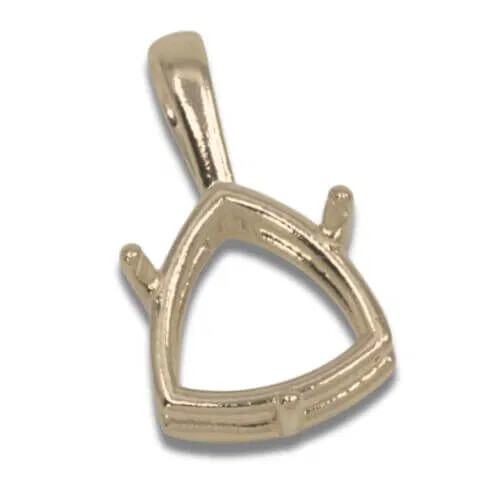 Trillion Side Set Single Bail Pre-notched Pendant Mounting