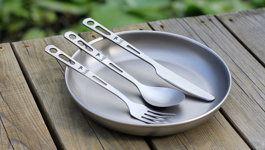 Keith Titanium Ti5310 3-Piece Cutlery Set (Custom Pouch Included)