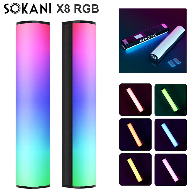 Sokani X8 RGB Full Color LED Video Tube Light Photography Lighting 2800K-10000K