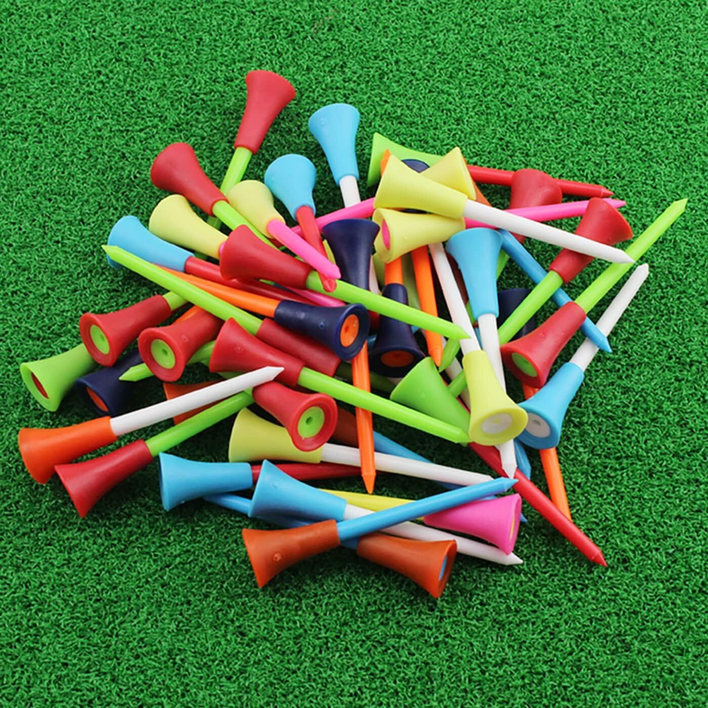 Golf Tees Plastic, Unbreakable Tee 3 1/4" Long Tees, Black & White