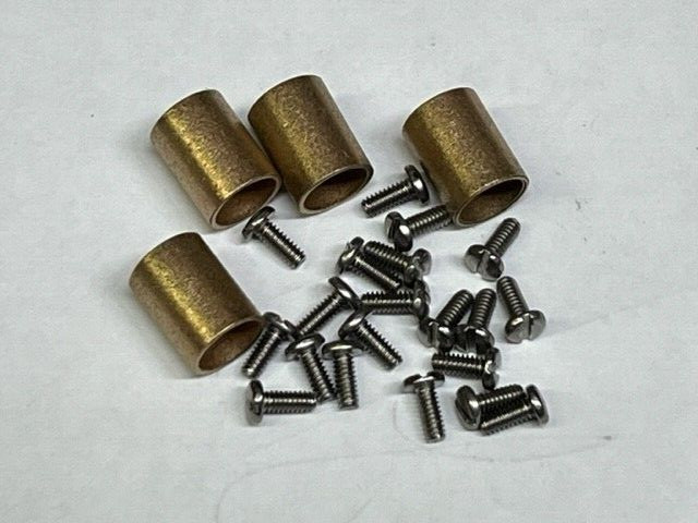 Rochester Quadrajet throttle shaft bushings and stainless steel screws