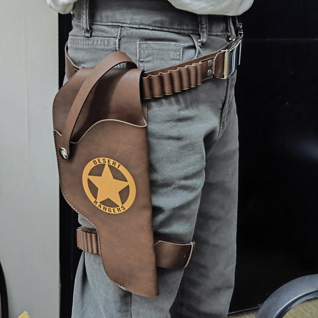 Xcoser Fallout New Vegas NCR Ranger Cosplay Belt & Gun Holster Set Cosplay Prop