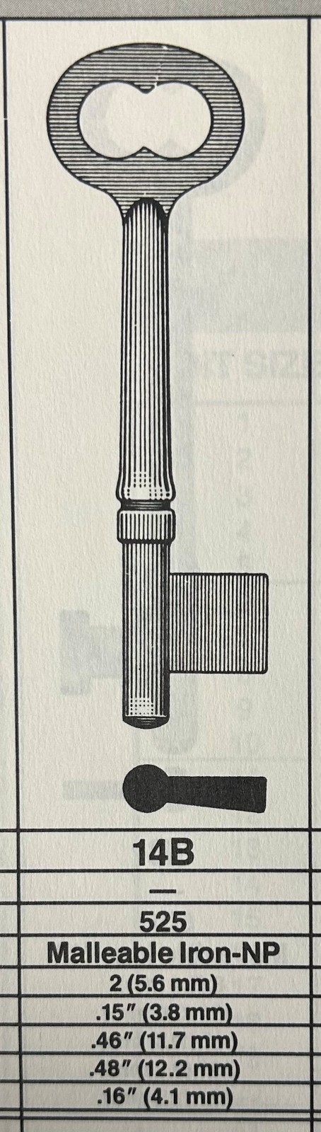Ilco 14B for Bit Key uncut (1 Pc)