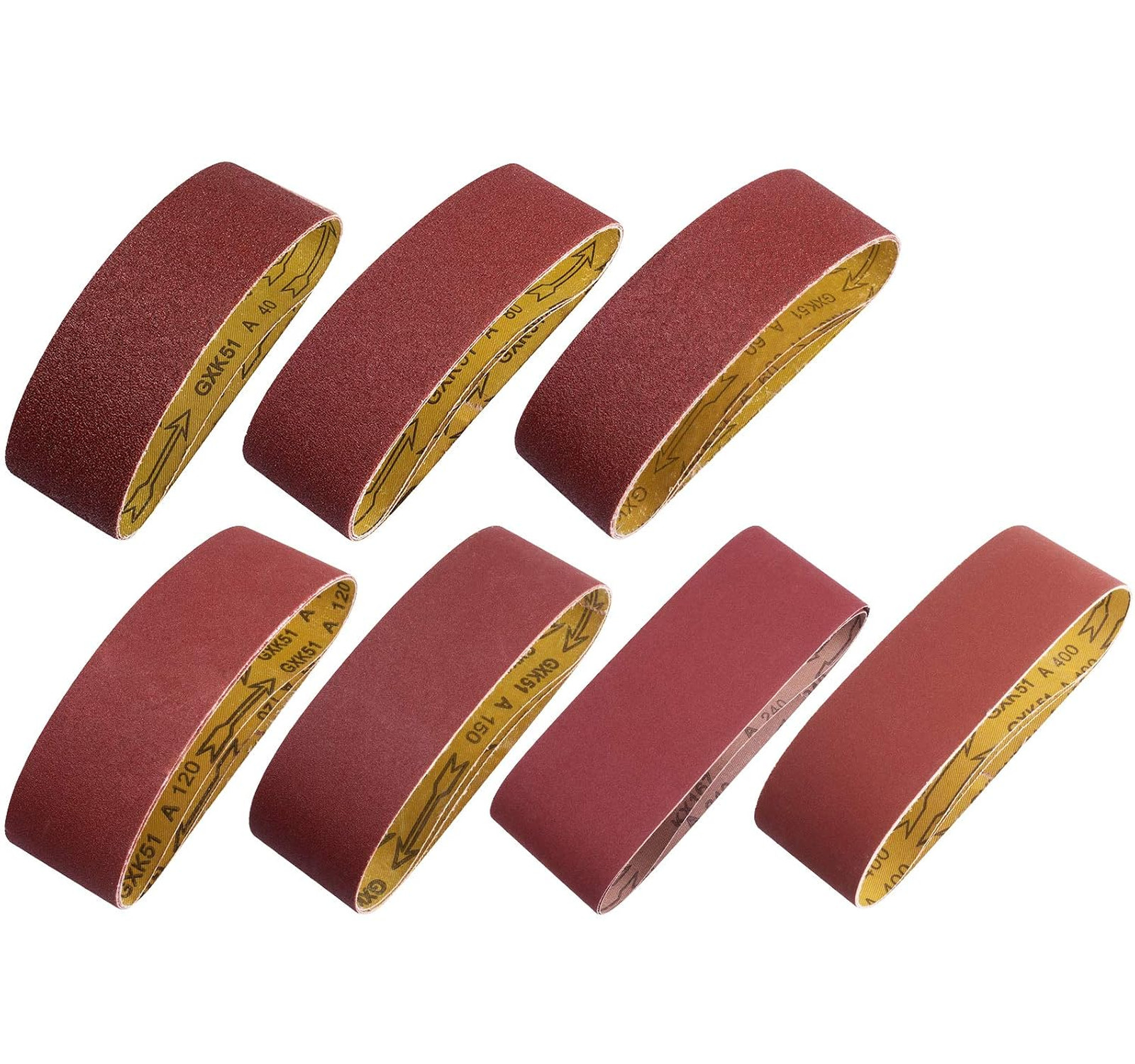 Sanding Belts 3x21 Inch Aluminum Oxide Assorted Grits 20 Pack for Belt Sander