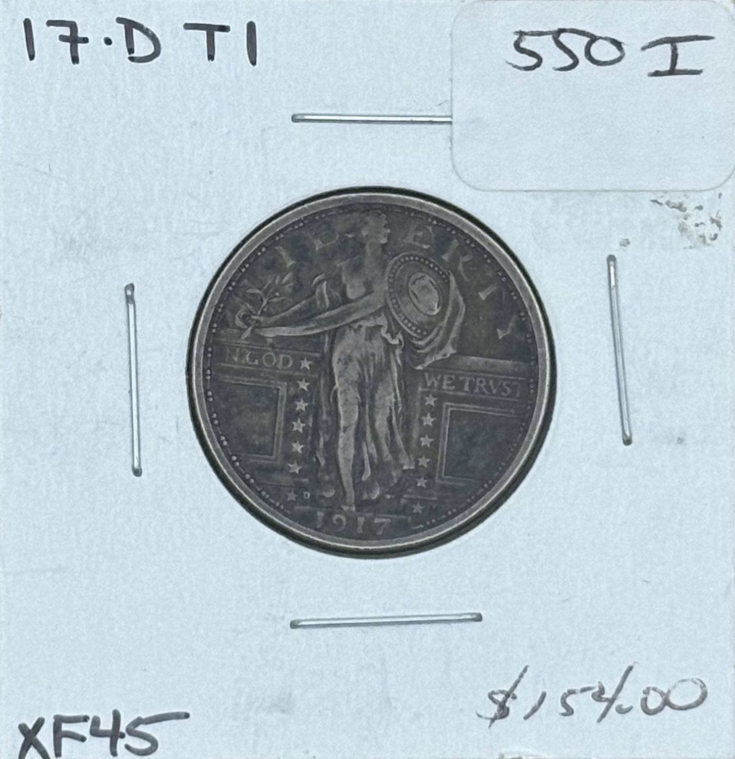 1917 Quarter Dollars Standing Liberty Quarter