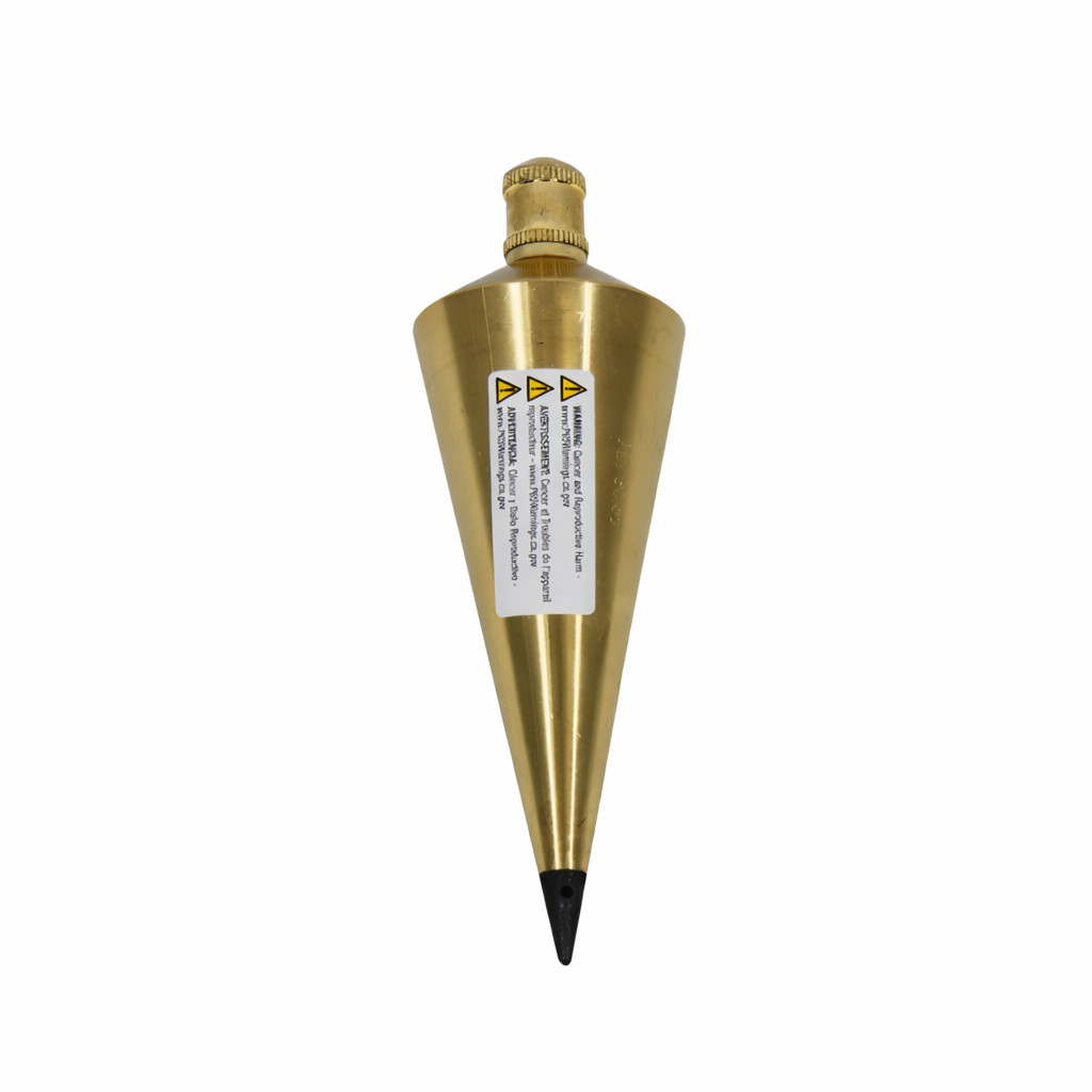 Johnson Level & Tool 132 Plumb Bob, 32 oz., Brass Finish, 1 Pack, Black