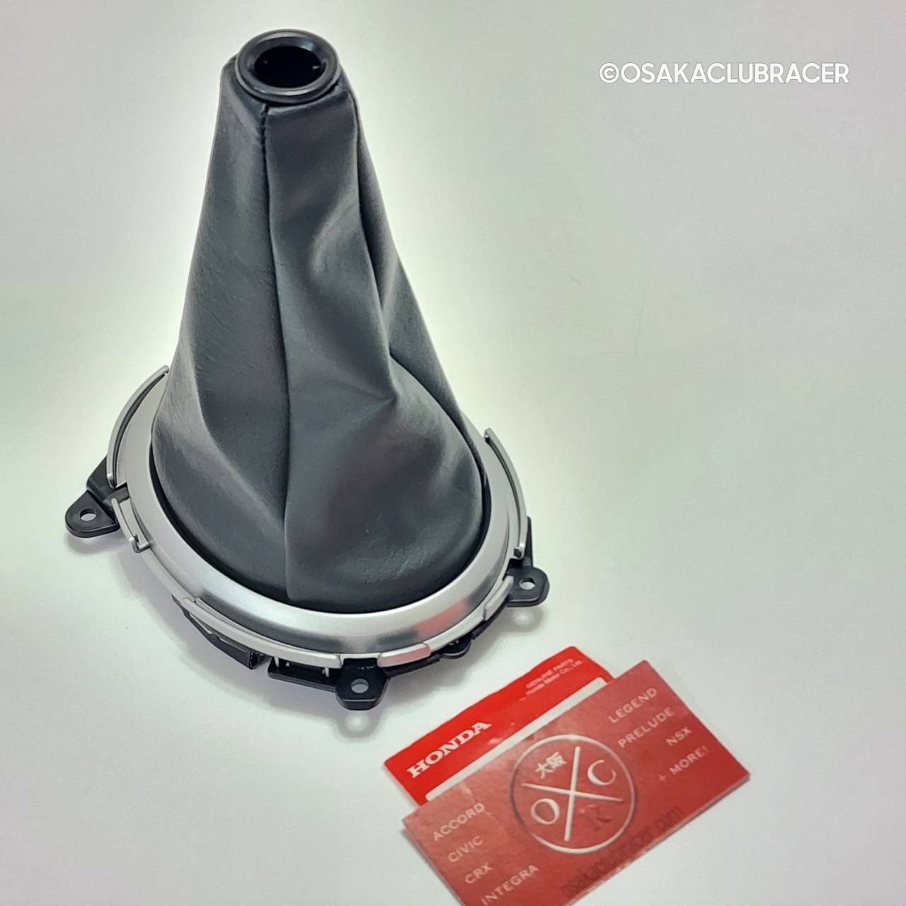 Genuine OEM 11-13 Honda Fit Shift Boot Black Silver Trim 83414-TF0-J52ZC GE8 5MT