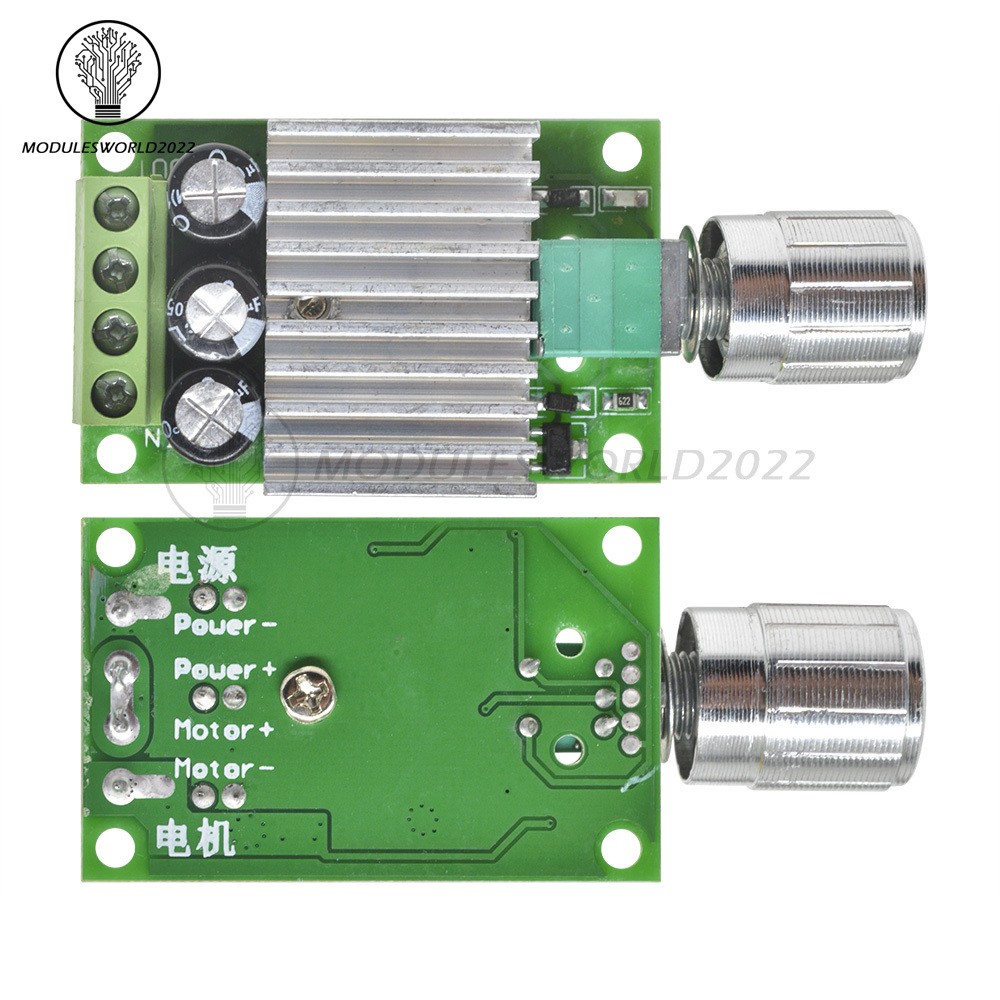 DC 6V 12V 24V 30V 10A DC Motor Speed Controller PWM Controller Board DC12V-30V