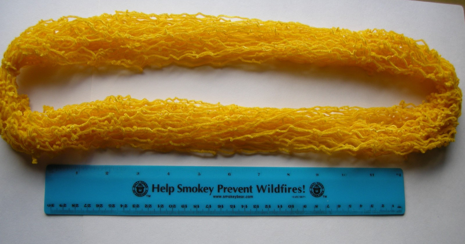 YELLOW RAYON CHENILLE - FINE - SIZE 0 - 72 YARD SKEIN - MADE BY DANVILLE, U.S.A.