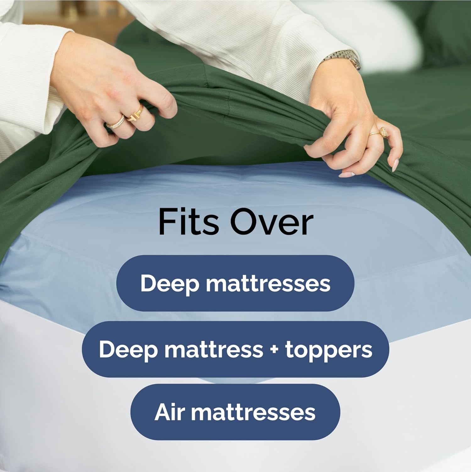 Extra Deep King Fitted Sheet - Hotel Luxury Single Fitted Sheet Only - Easily