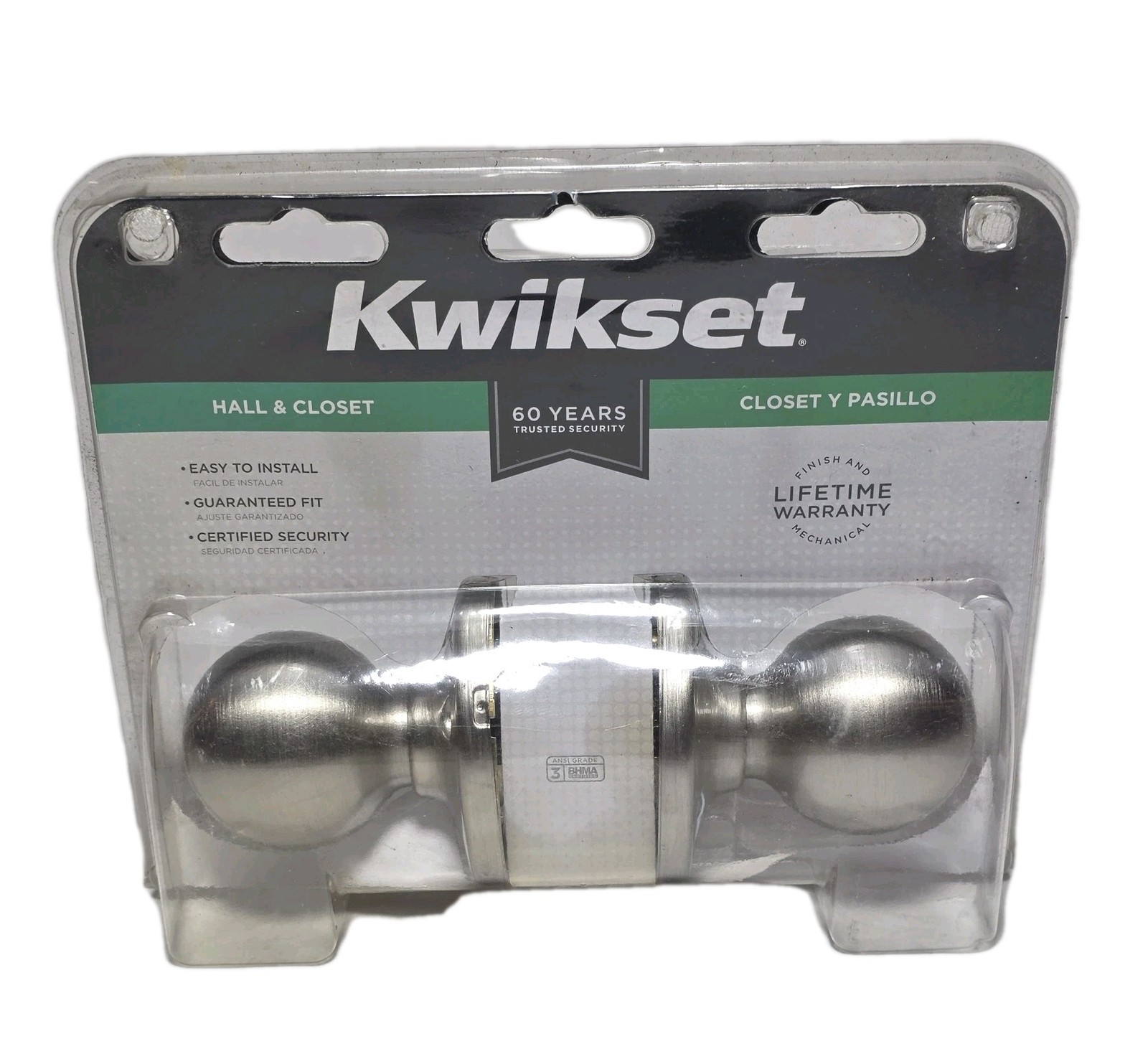 Kwikset Polo Knob - Hall/Closet, Satin Chrome 200P 15 NEW W/ Hardware