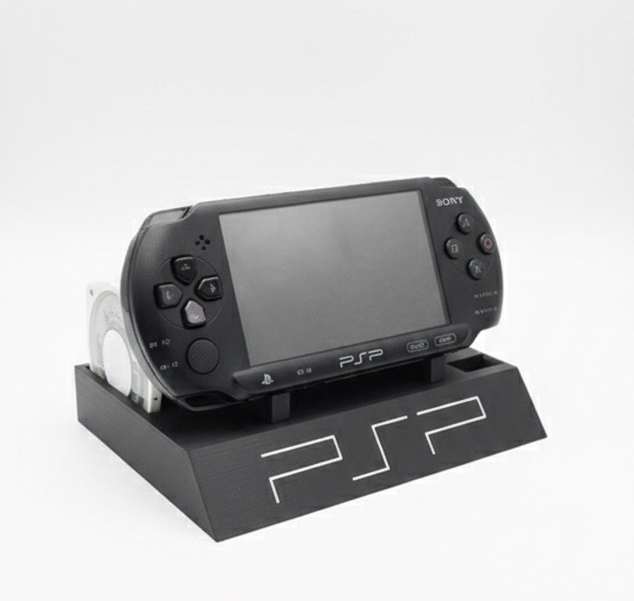 Sony PSP Handheld Display Stand UMD Game Storage Holder Dock 2000 3000 Black New