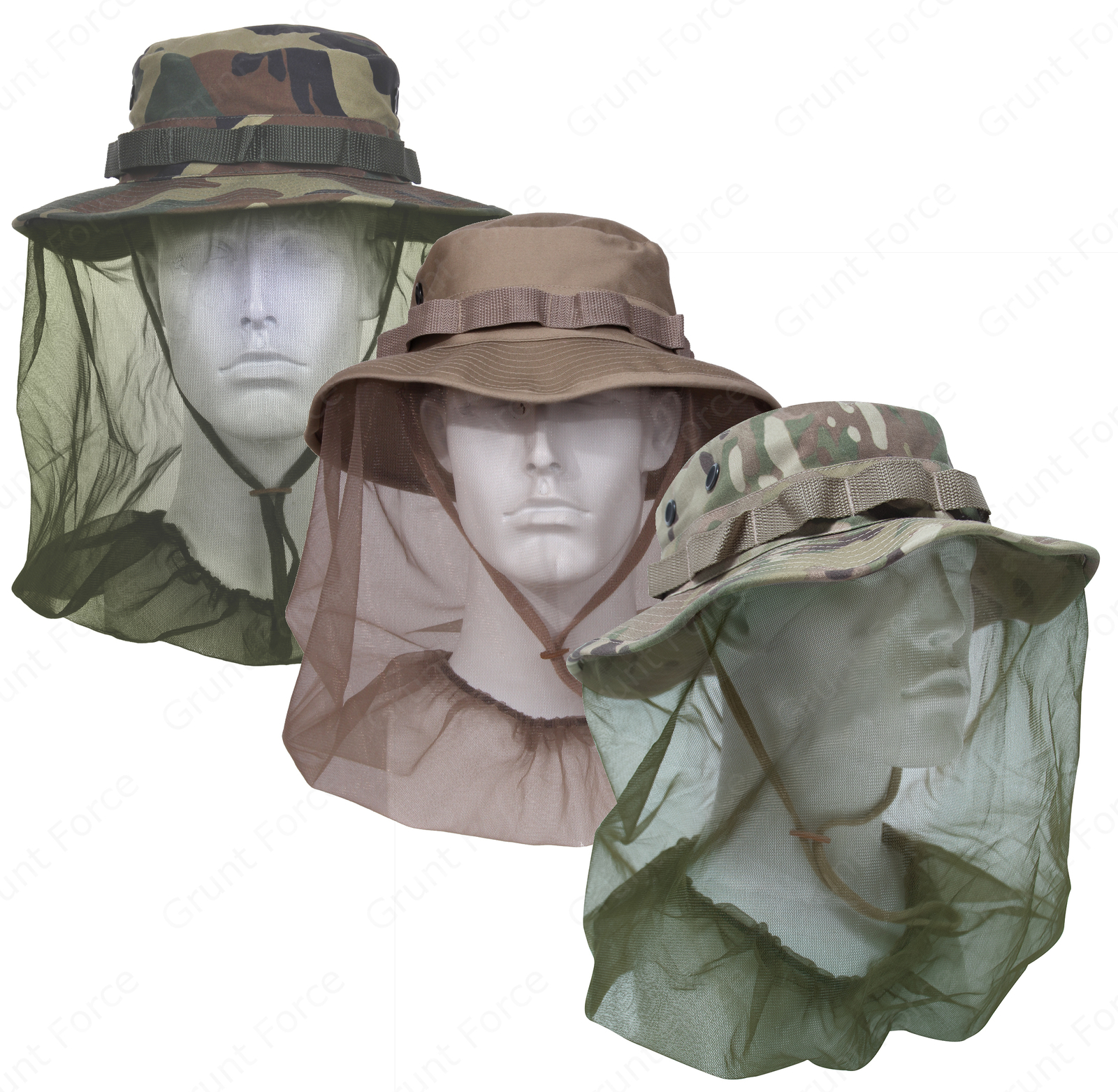 Rothco Tactical Boonie Hat w/ Mosquito Netting & Chin Strap