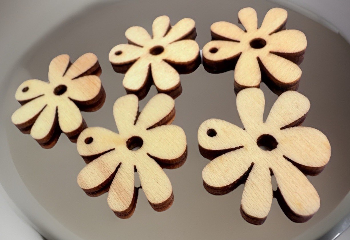 Laser Cut Wooden Earring Bases Qty:10