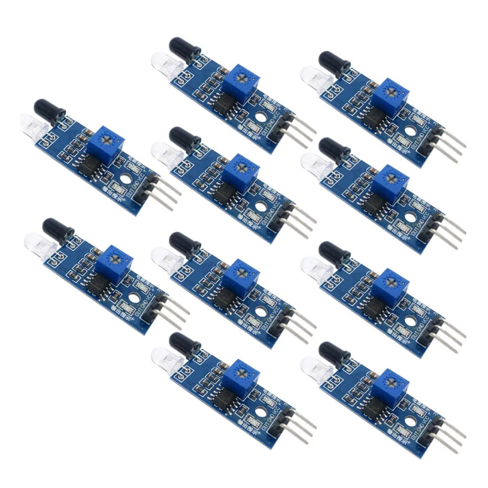 10PCS Smart Car Robot IR Infrared Obstacle Avoidance Sensor Replacement