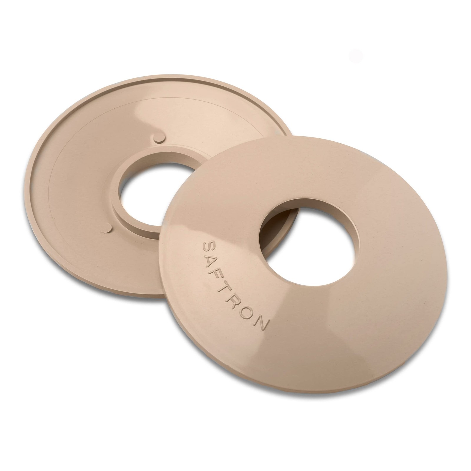 SAFTRON Escutcheons - 1.9" ID High Impact Polymer Taupe (Set of 2) (for use with